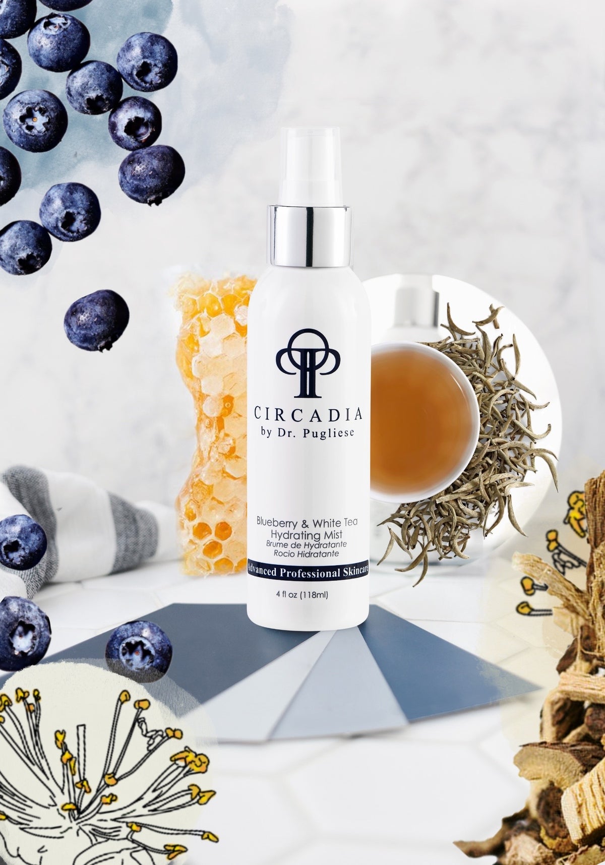 Blueberry & White Tea Hydrating Mist - CIRCADIA